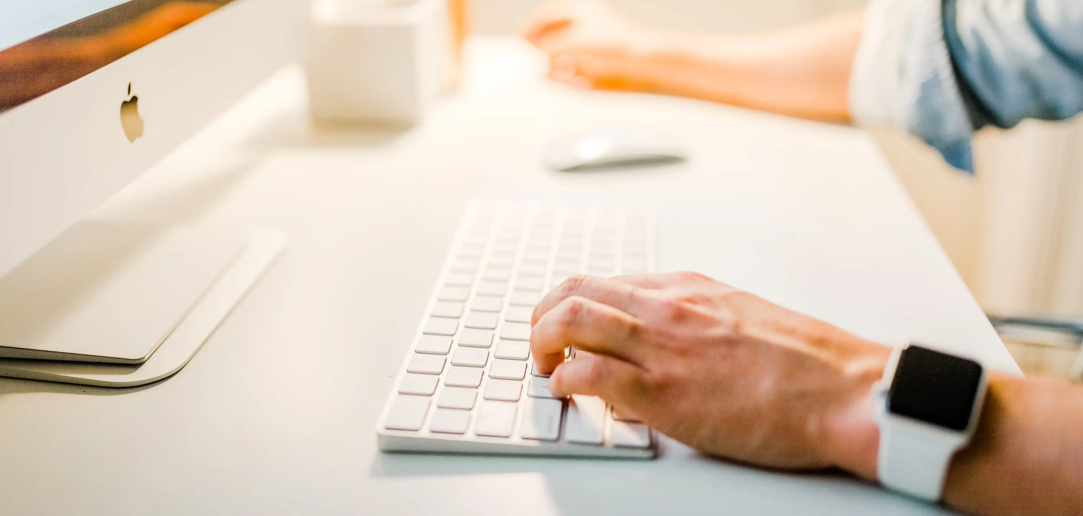 Man at a computer screen working