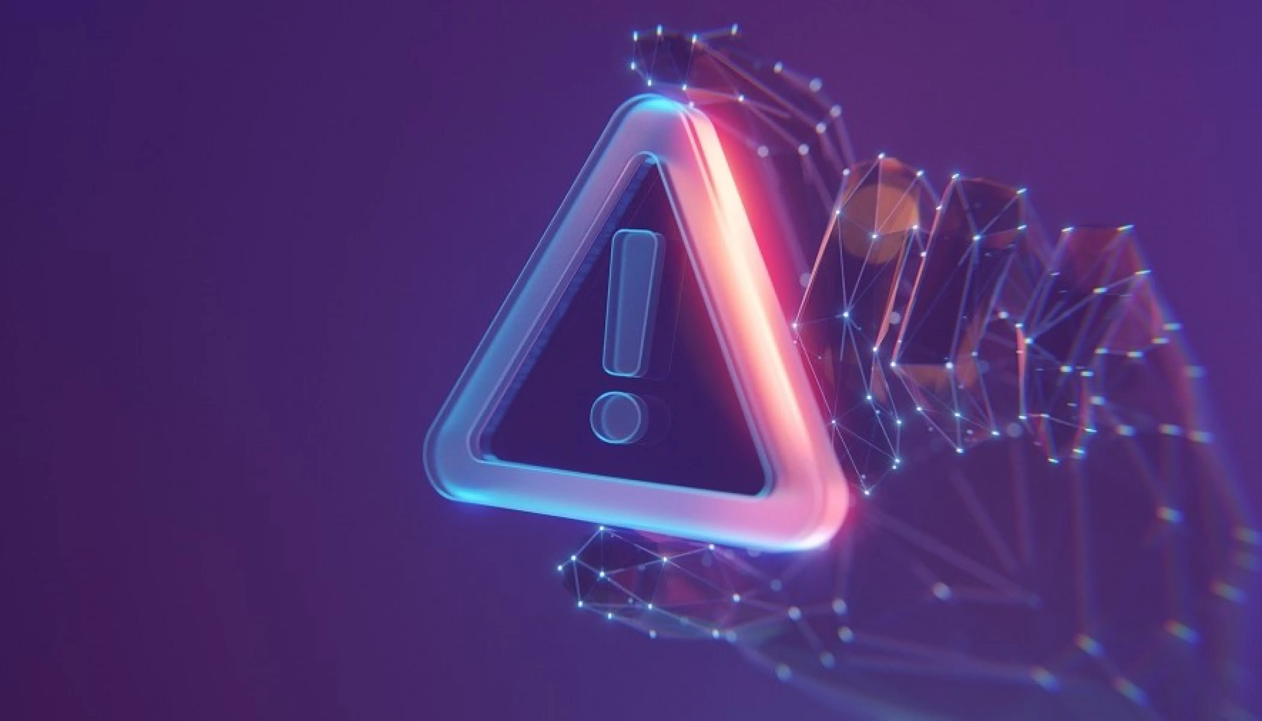Warning symbol on dark background